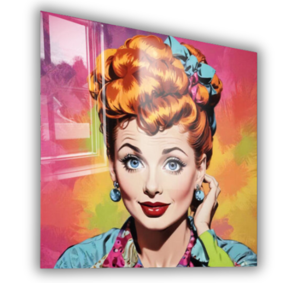I Love Lucy Pop Art Metal Print