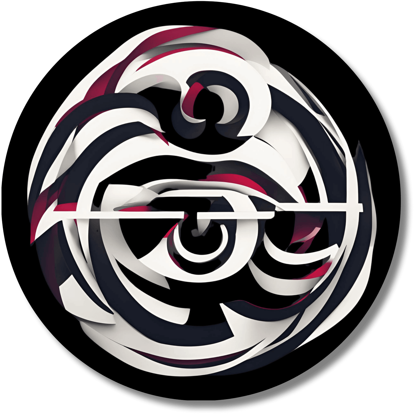 Elevate Abstract Round Metal Art Print