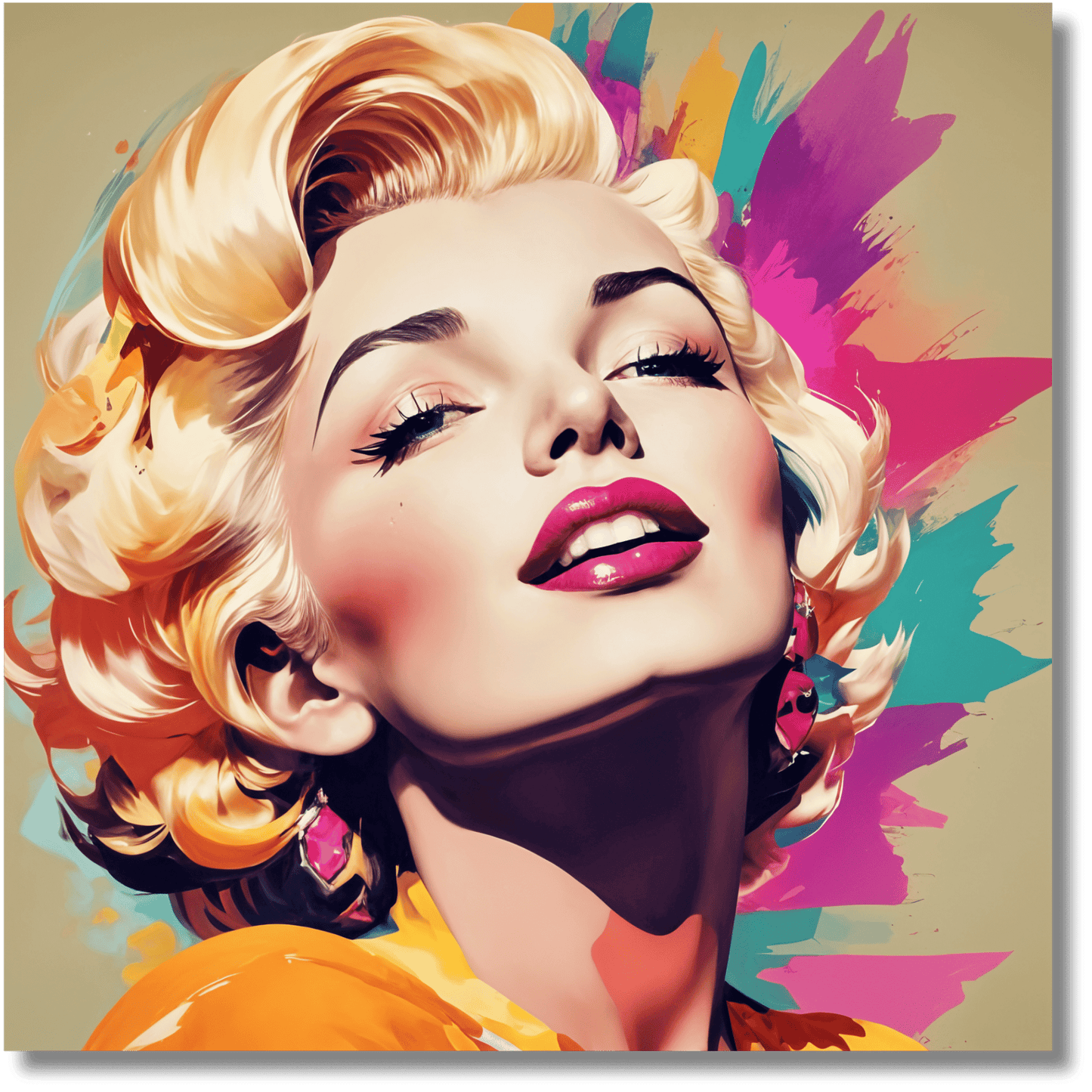 Marilyn Monroe Pop Art I - Metal Print Wall Art