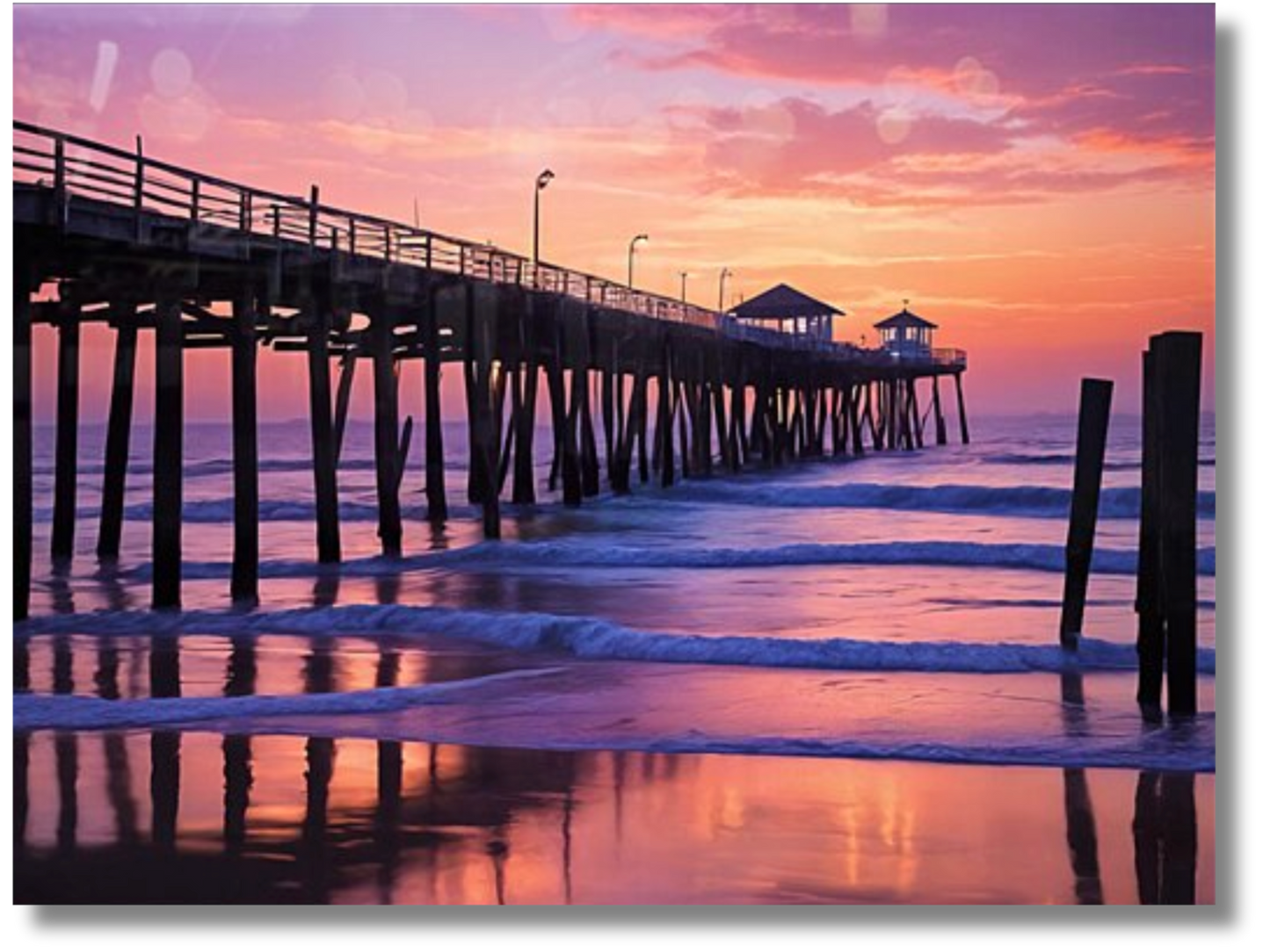 Newport Beach Pink Sunset Wall Art