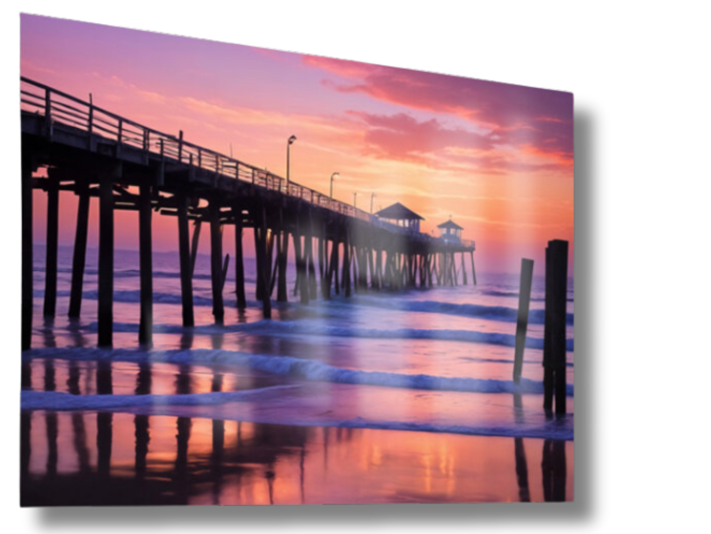 Newport Beach Pink Sunset Wall Artwork