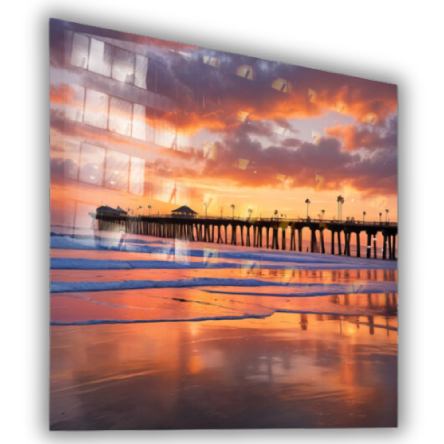 San Diego Pier Sunset Wall Art
