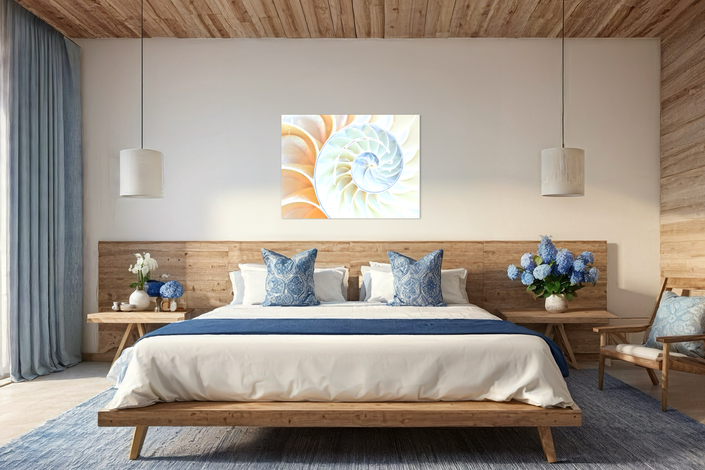 Spiral Perfection Sea Shell Bed Room Wall Art