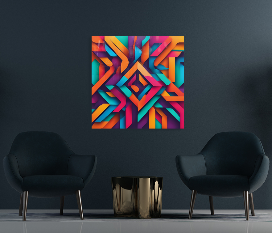 Squared Creation Abstract Hanging Wall Art