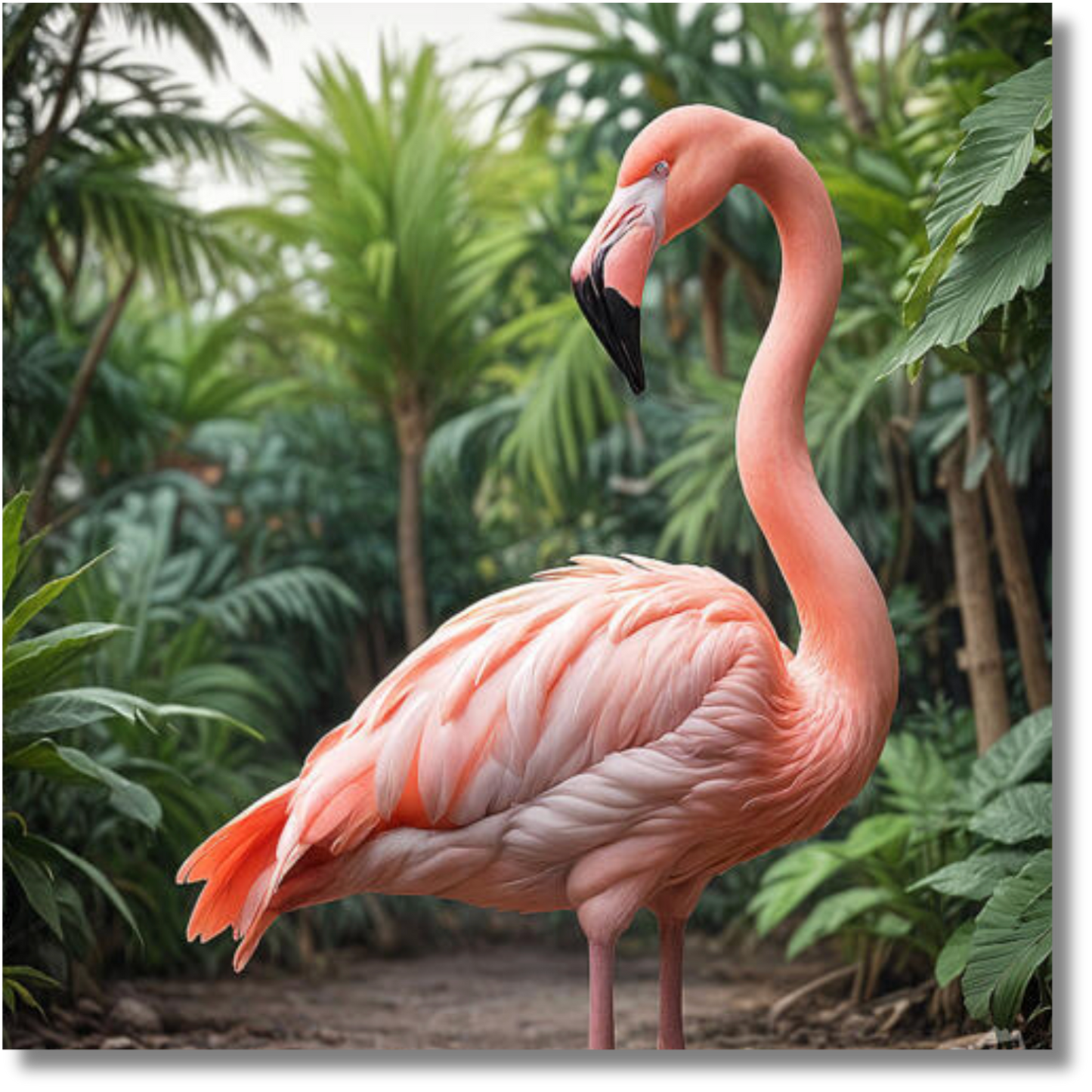 Tropical Majesty Flamingo Art Print
