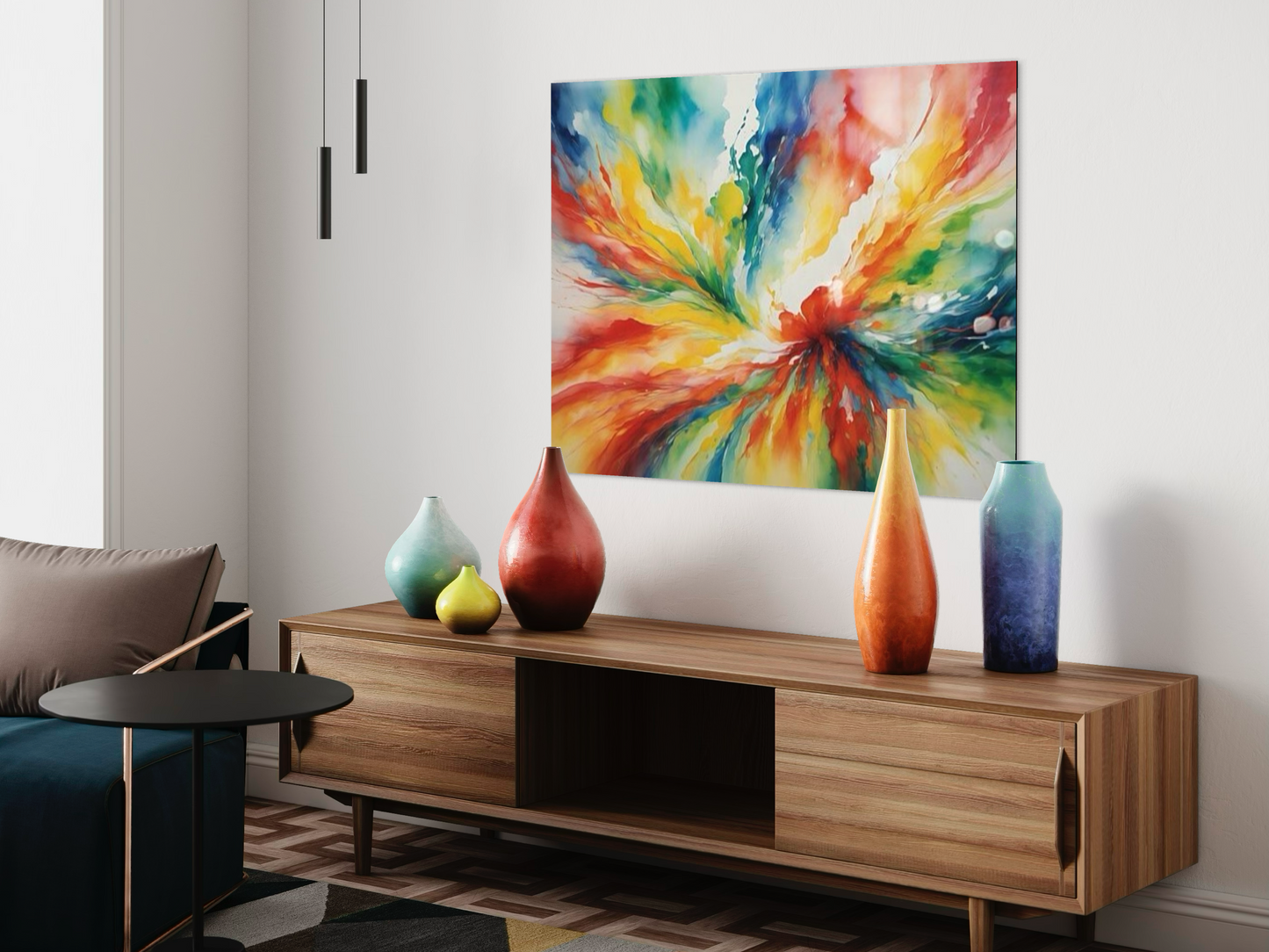 Whirlwind of Colors Abstract Wall Art