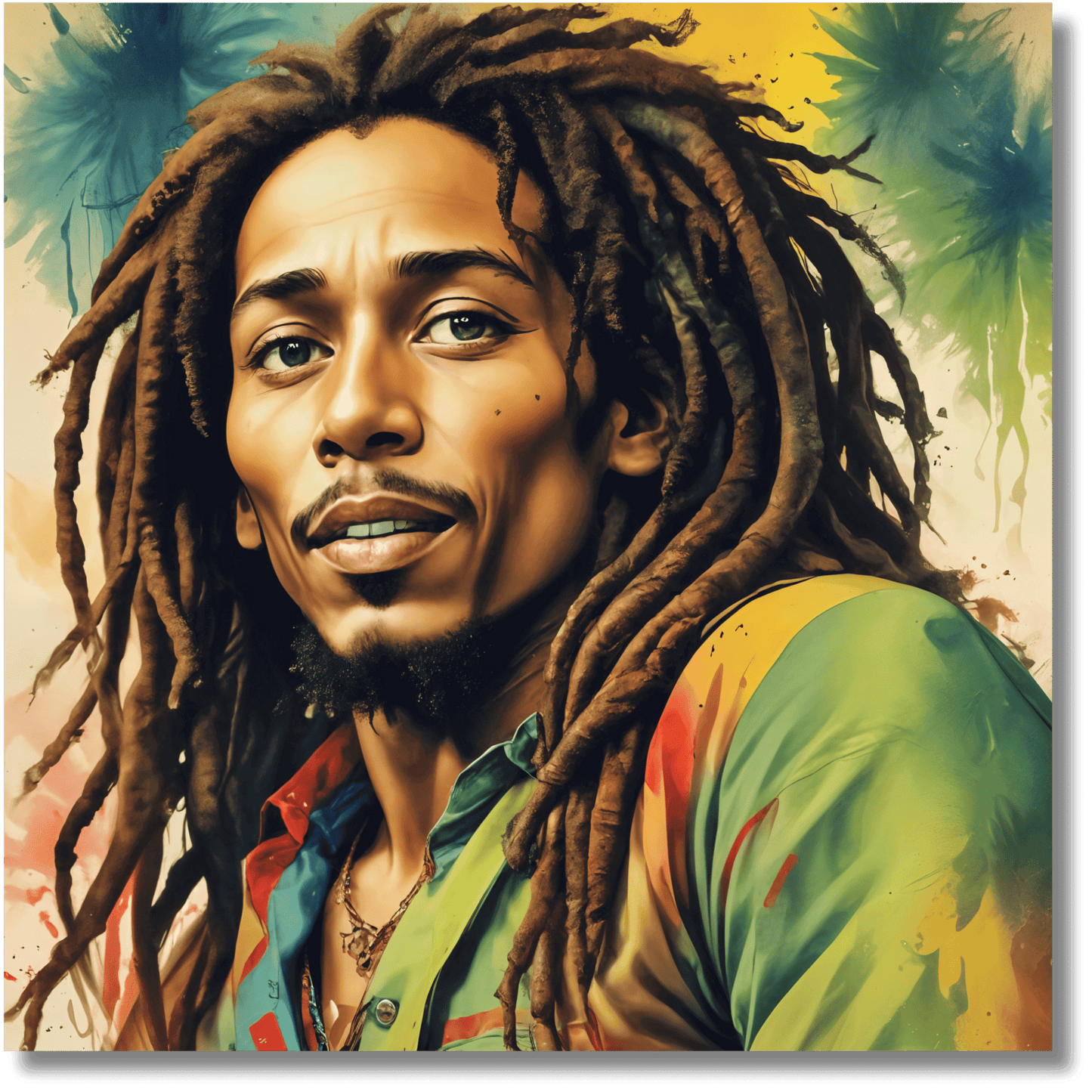 Bob Marley - Pop Art Metal Print