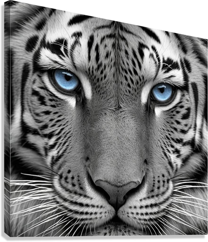Azure Blue Eyed Tiger Wall Art