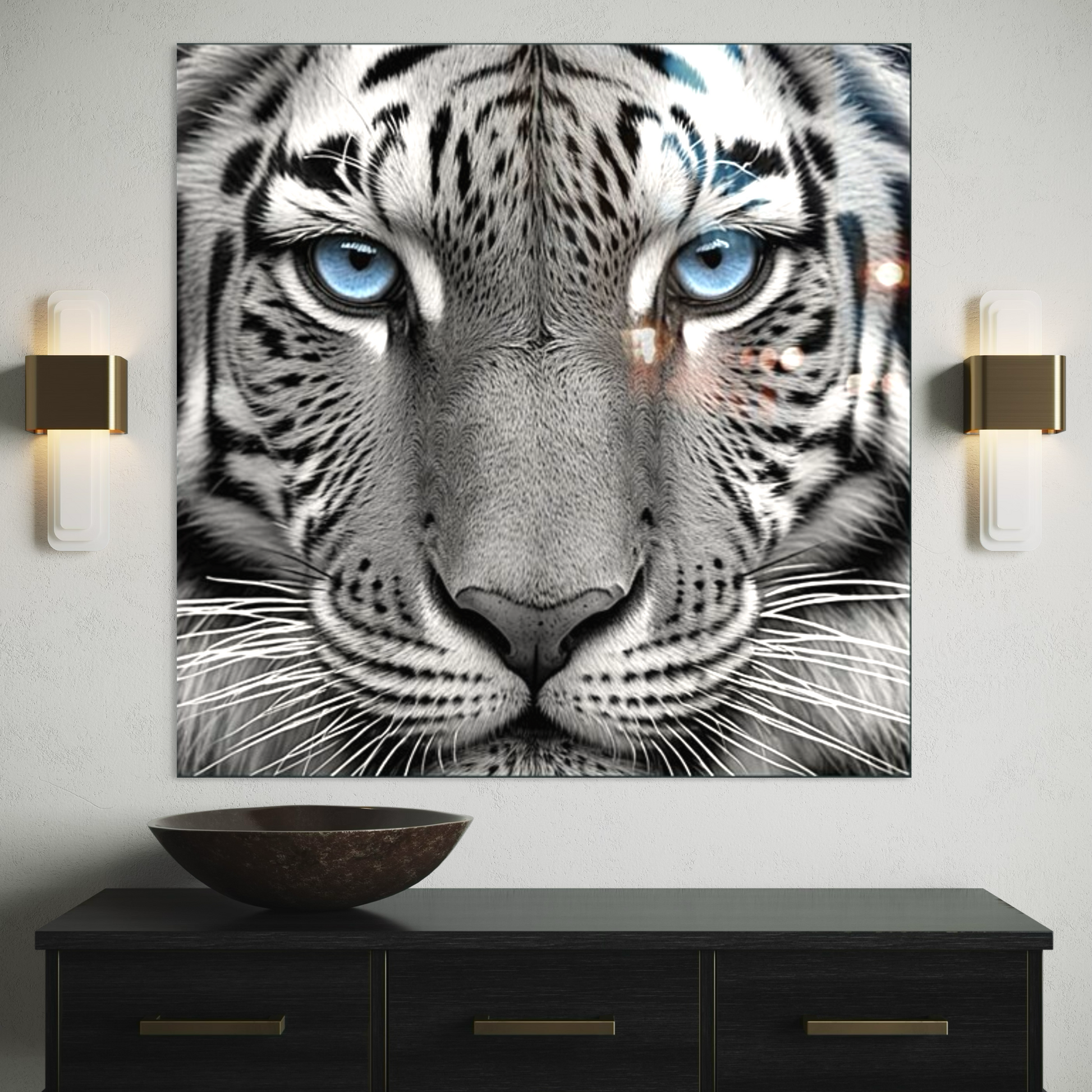 Azure Blue Eyed Tiger Artwork