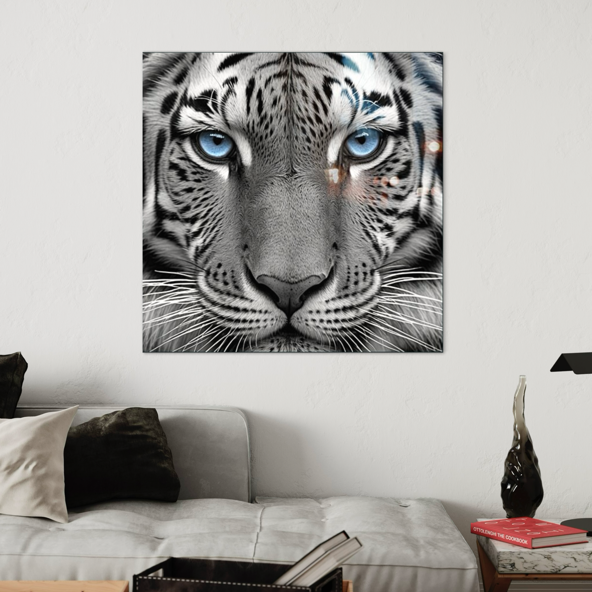 Azure Blue Eyed Tiger Nature Artwork