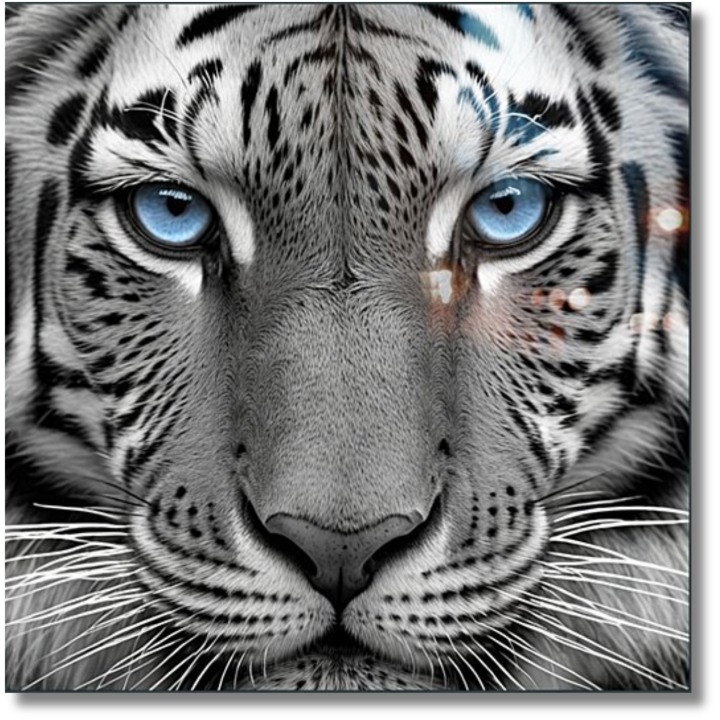 Azure Blue Eyed Tiger Wall Art