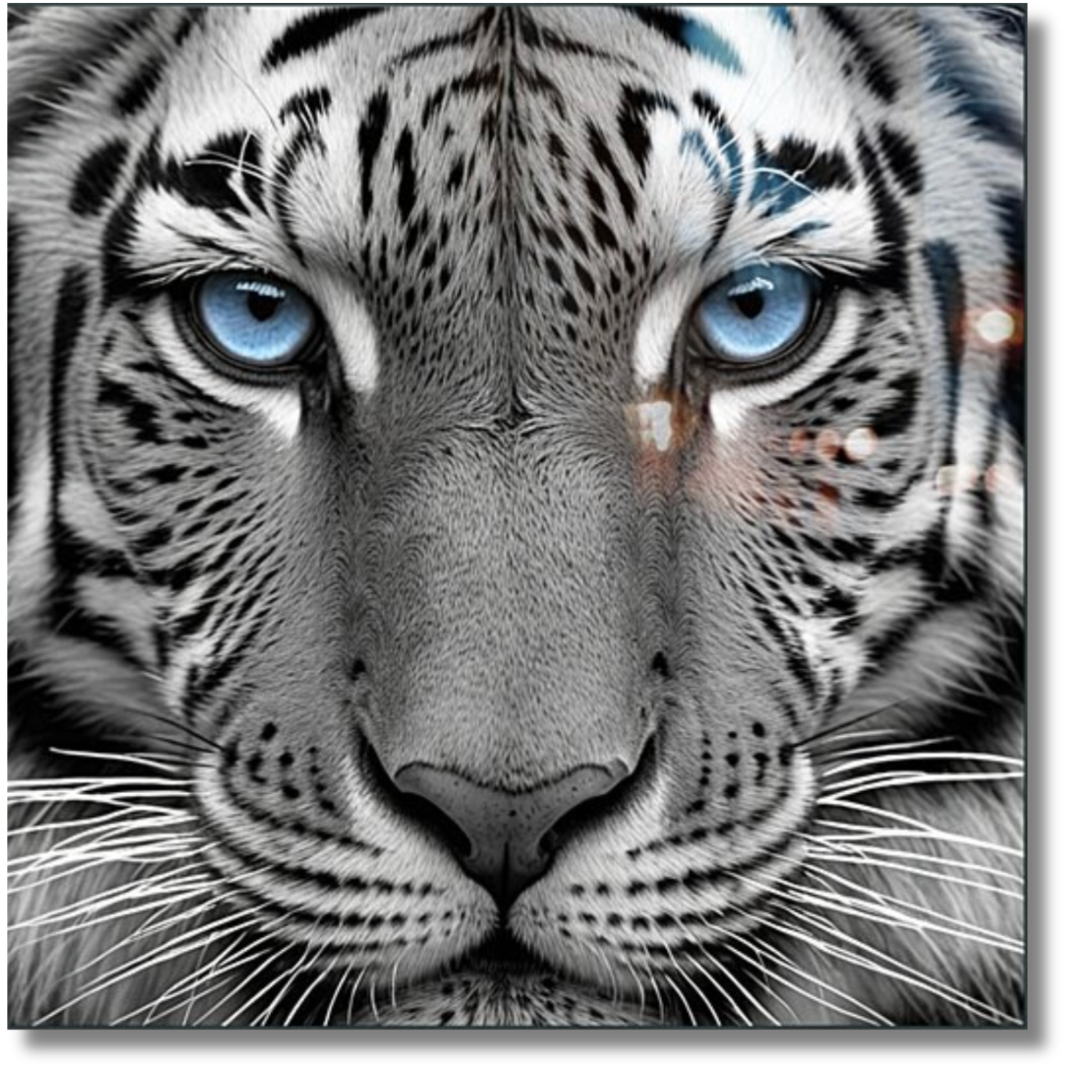 Azure Blue Eyed Tiger Wall Art
