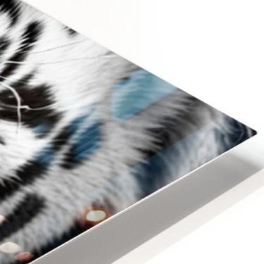 Azure Tiger Metal Print