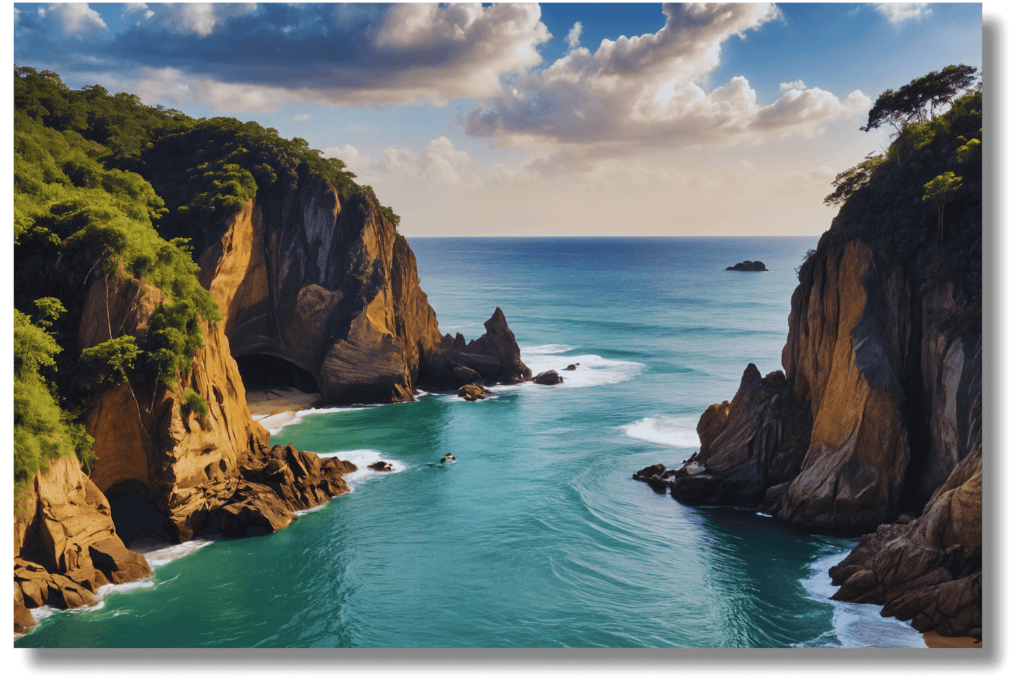 Baia do Sancho Beach In Brazil  II - Metal Print Wall Art