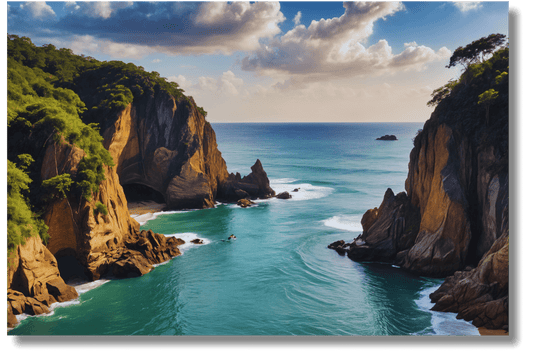 Baia do Sancho Beach In Brazil  II - Metal Print Wall Art