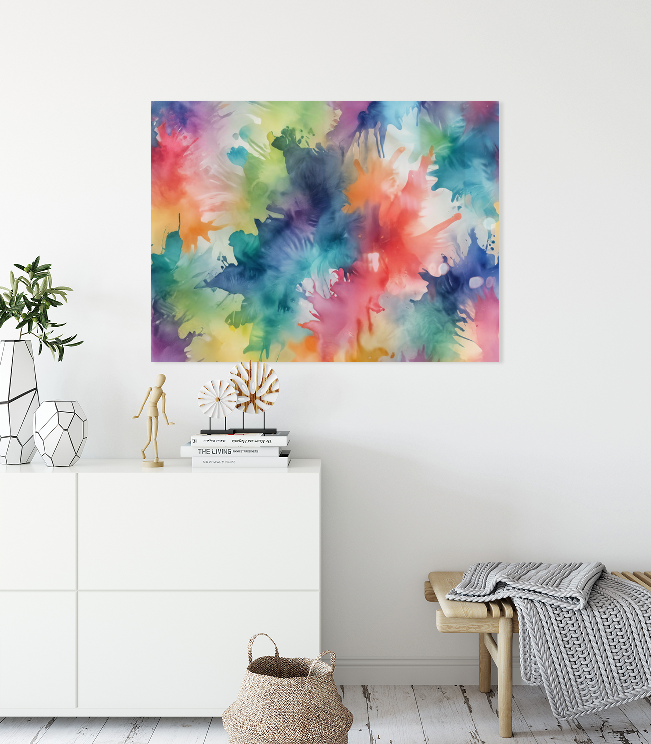Dynamic Serenity Abstract Wall Art  Print