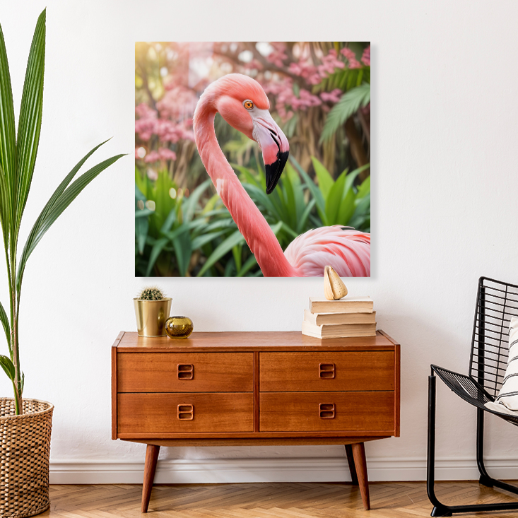 Flamingo Fantasia Living Room Artwork