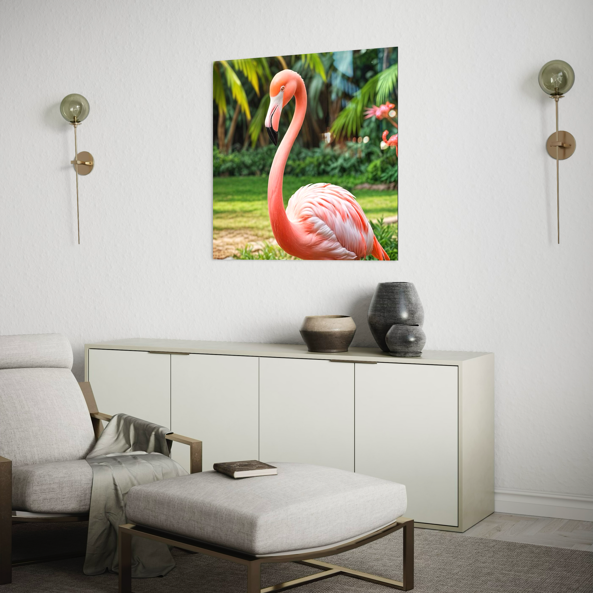 Grace in Pink Flamingo Wildlife Print