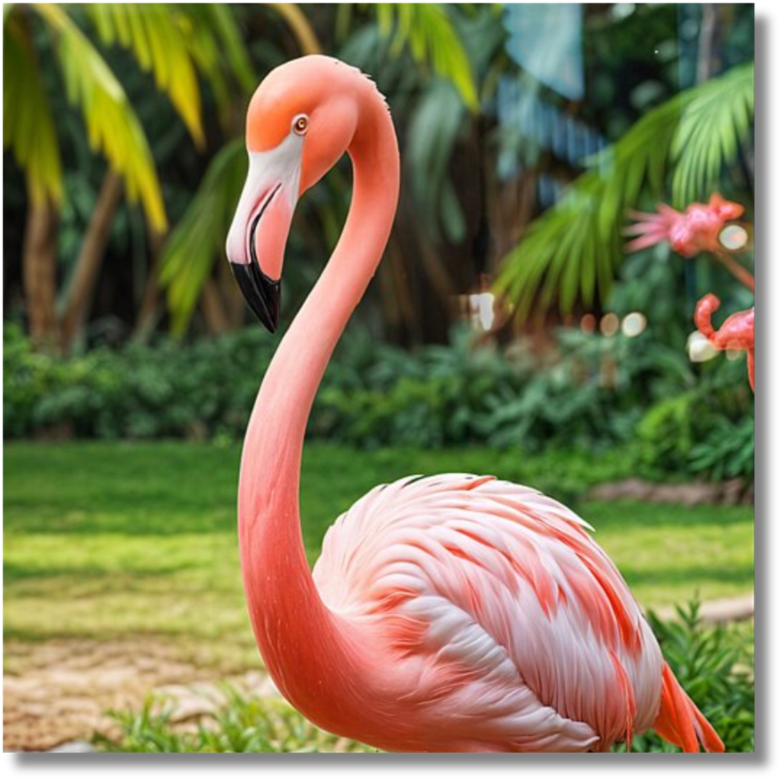 Grace in Pink Flamingo Wildlife Wall Art