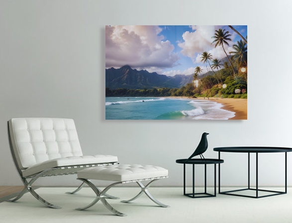HANALEI BAY BEACH HAWAII I Hanging Wall Art