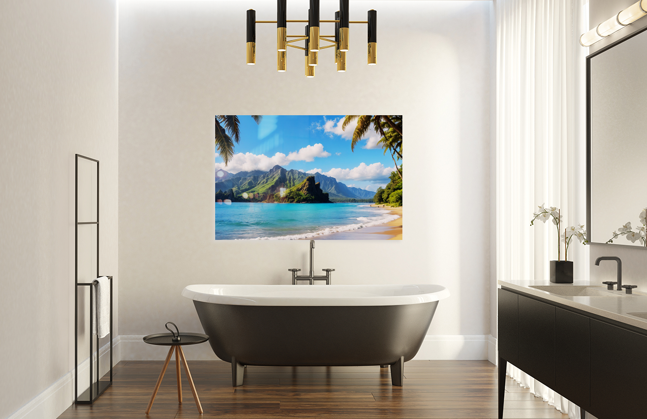 Hanalei Bay Hawaii Beach II Hanging Art Print