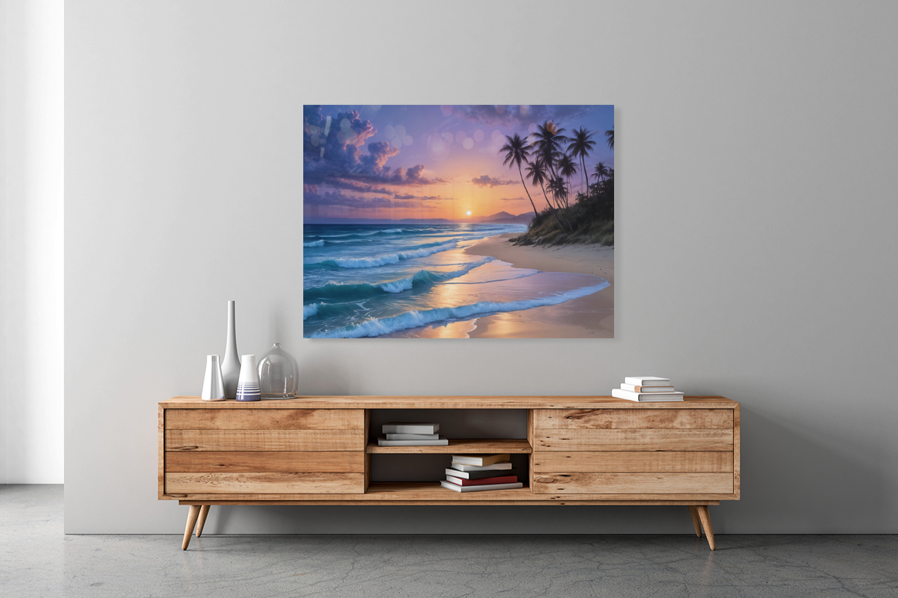 Majestic Sunset Beach Wall Art Decor