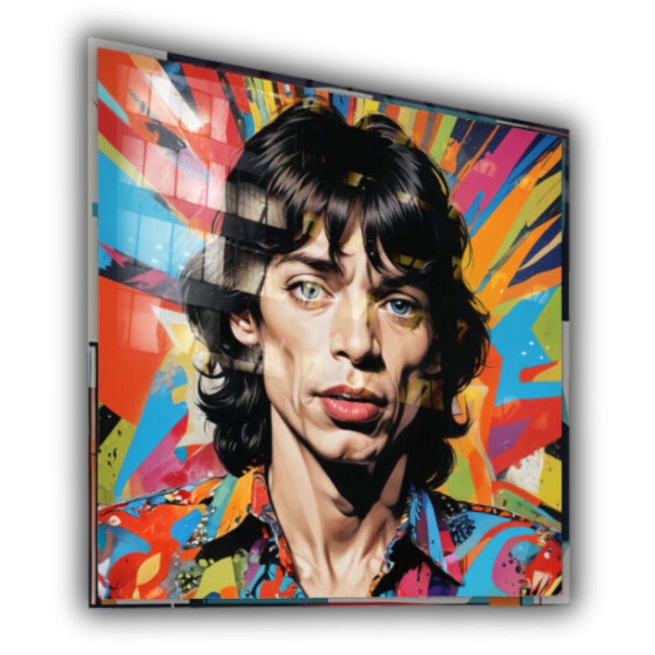 Mick Jagger Modern Pop Art Metal Print