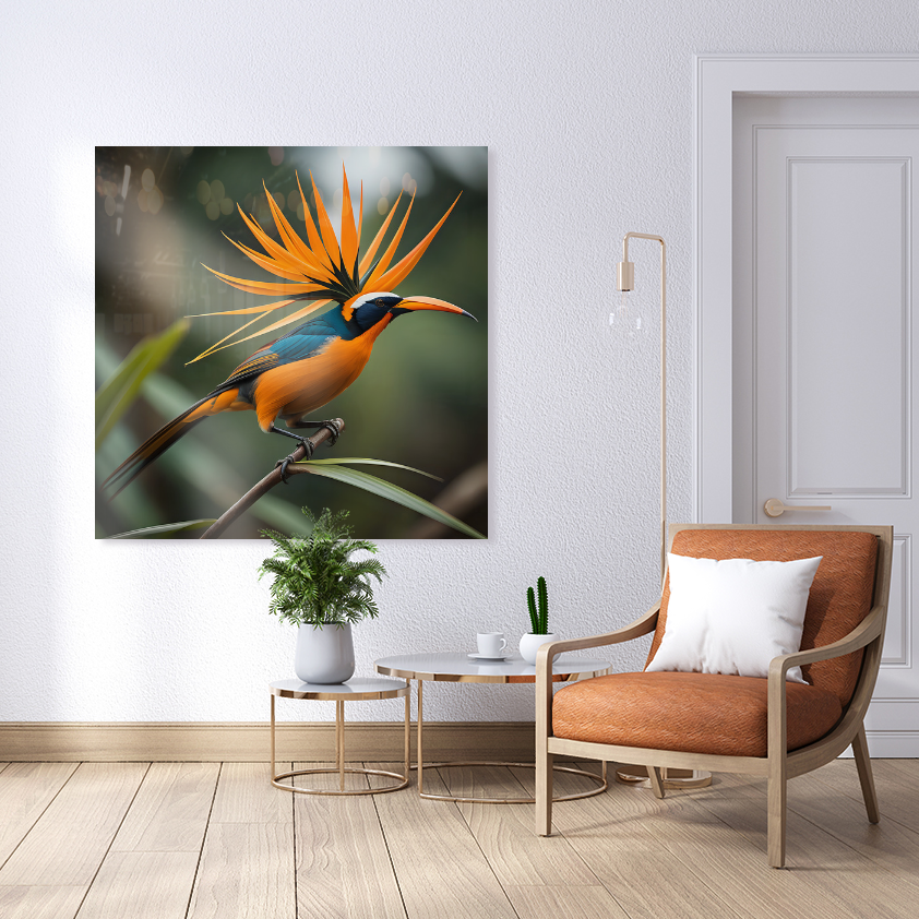 Mystic Bird of Paradise II Hanging Art Print