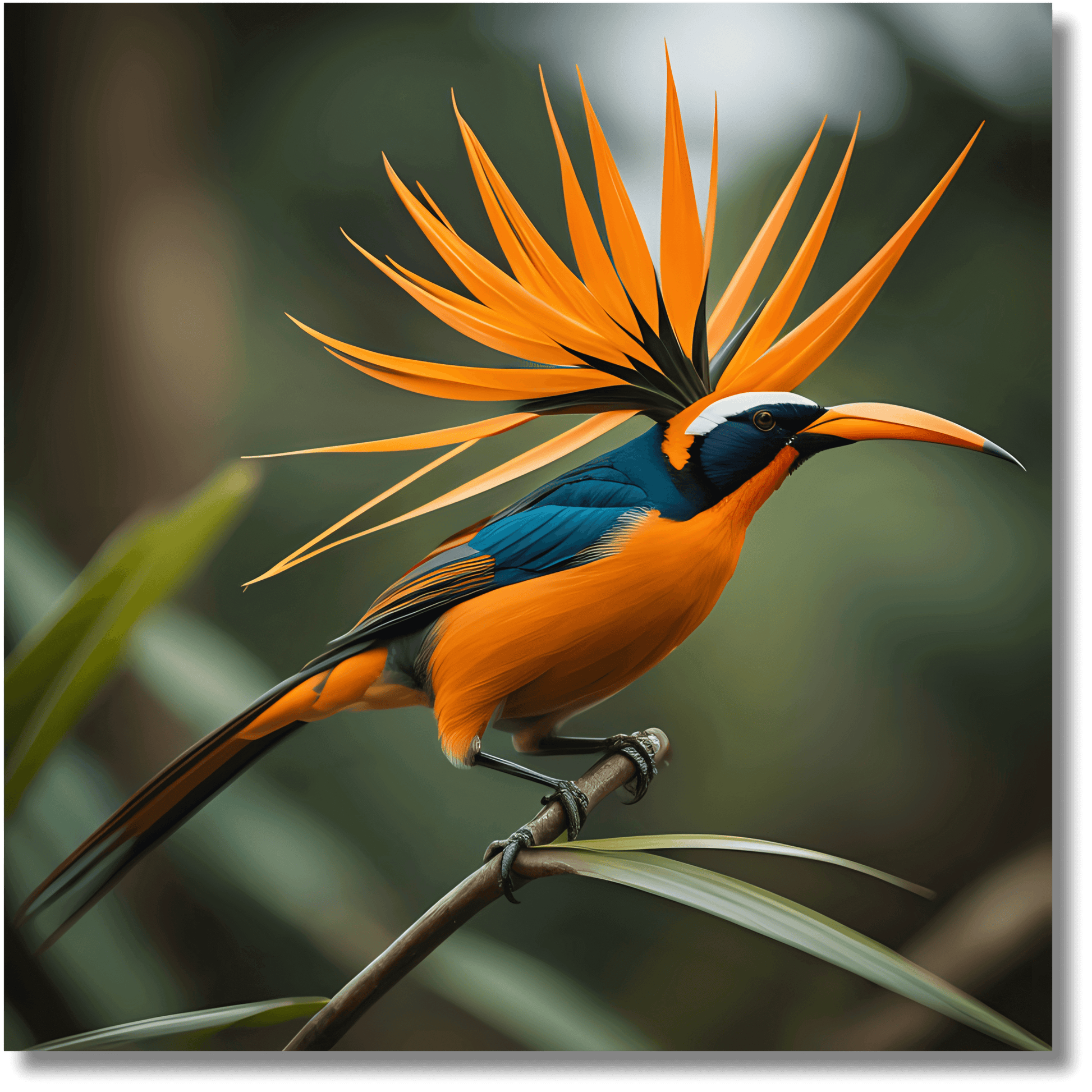 Mystic Bird of Paradise II - Metal Wall Art