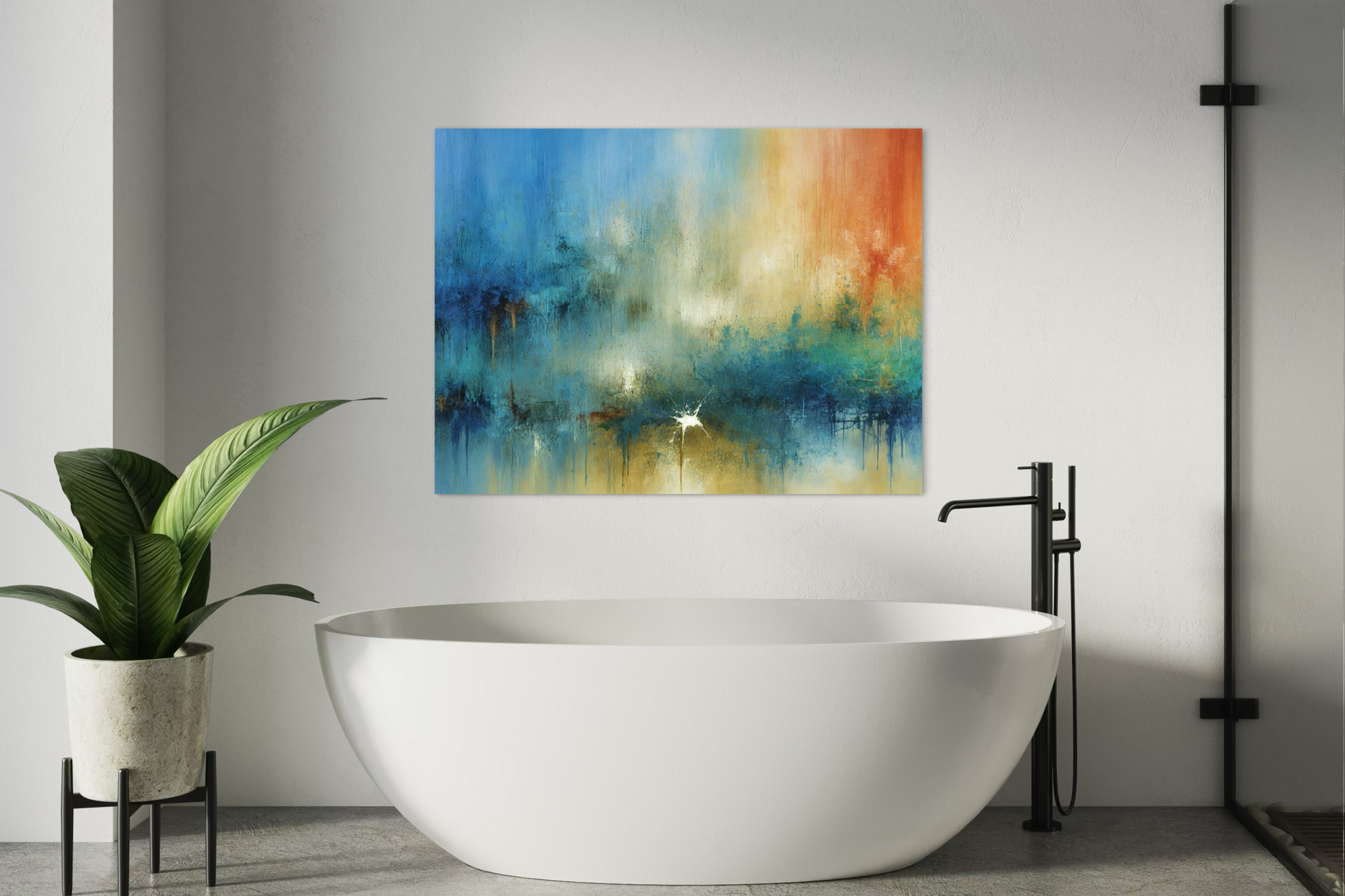 Mystic Maze Abstract Bathroom 
Wall Art 