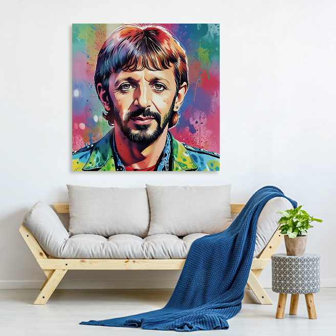 Ringo Starr Pop Art Metal Print