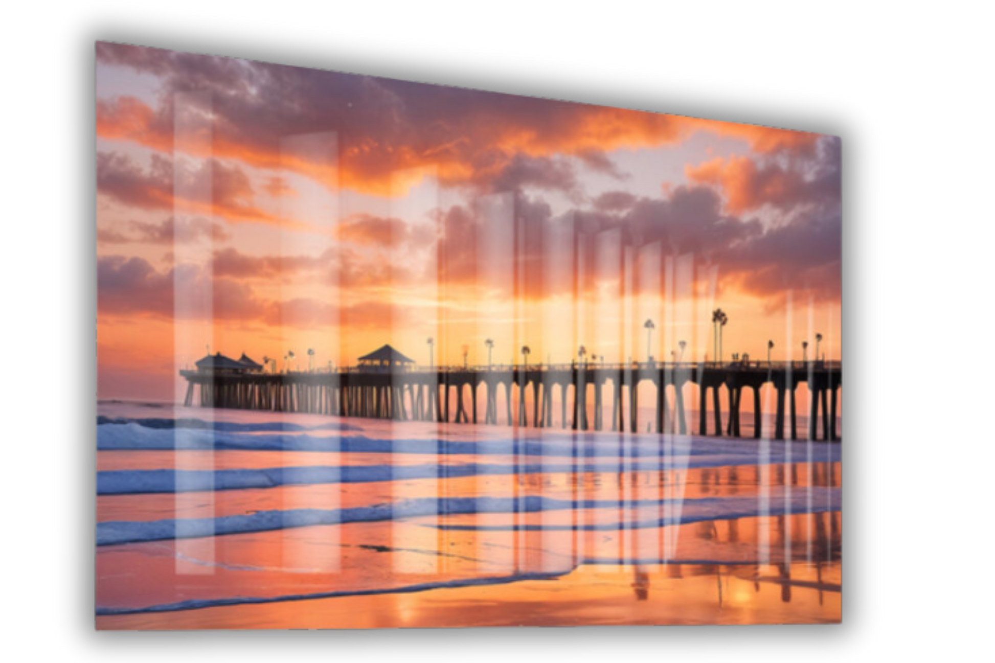 SAN DIEGO BEACH AT THE PIER Art Print