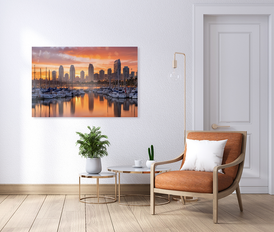 SAN DIEGO BEACH HARBOR Hanging Artwork