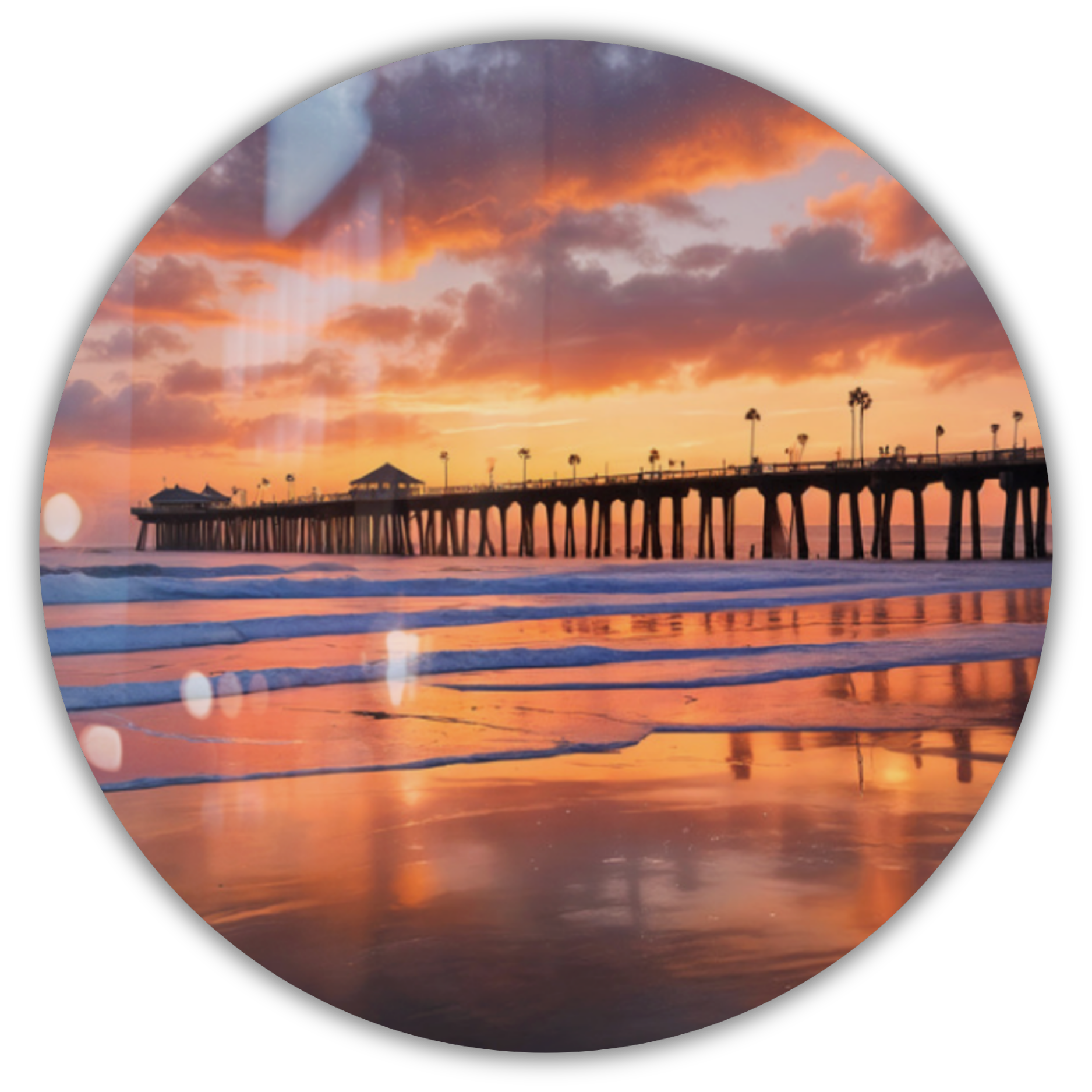 San Diego Pier Sunset Art Print