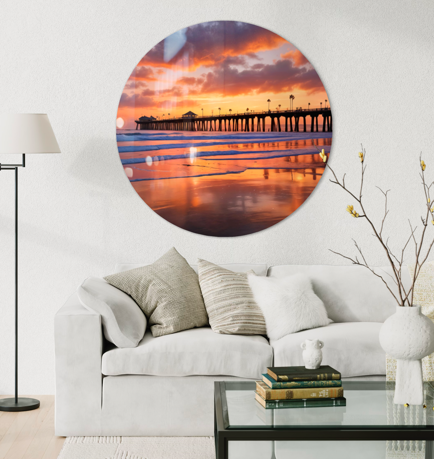 San Diego Pier Sunset Wall Art