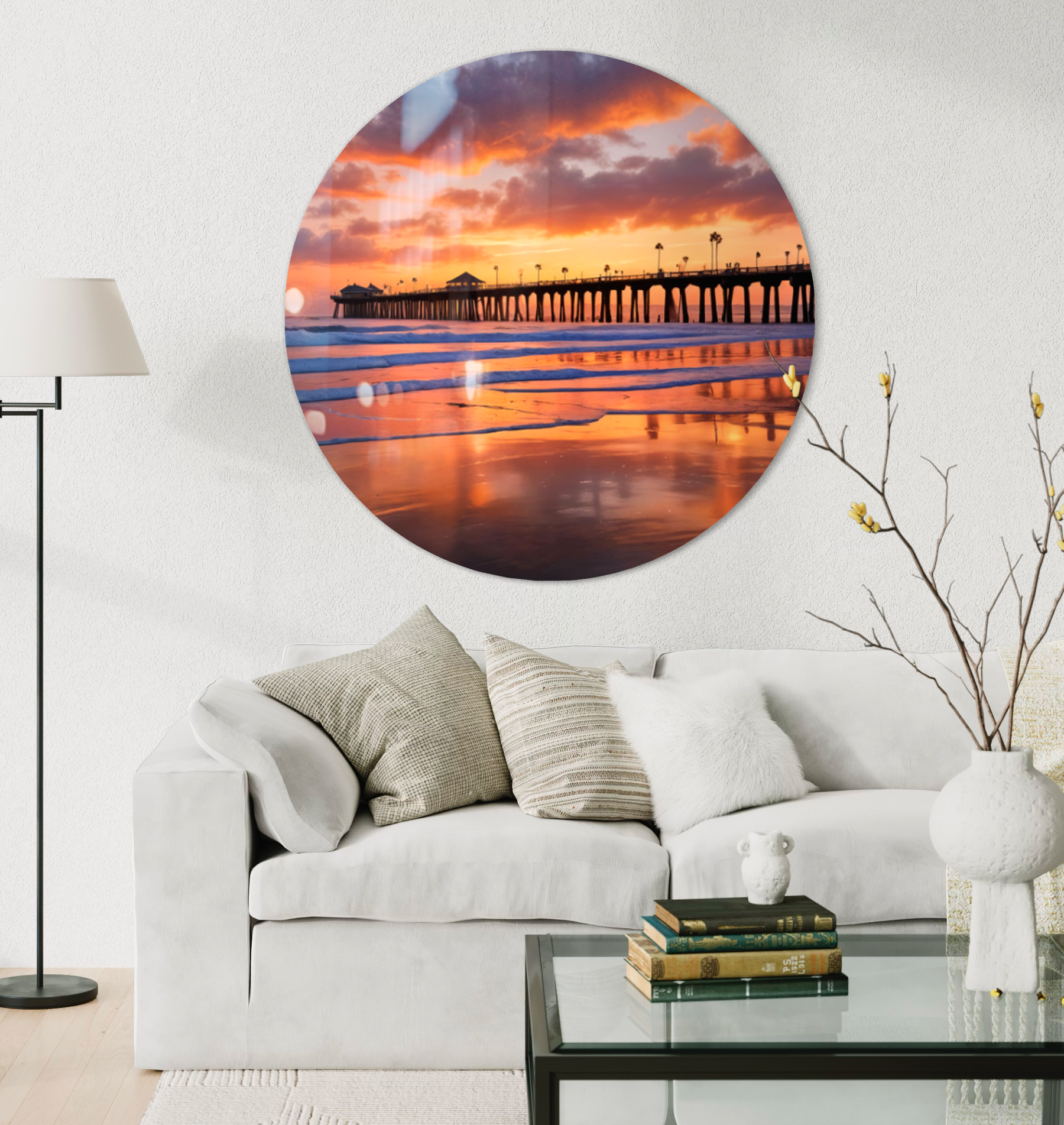 San Diego Pier Sunset Wall Art