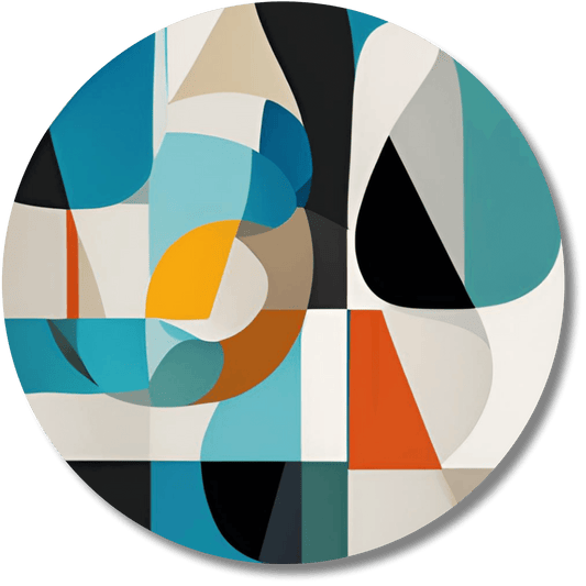 Time Capsule Med Century Modern Round Wall Art