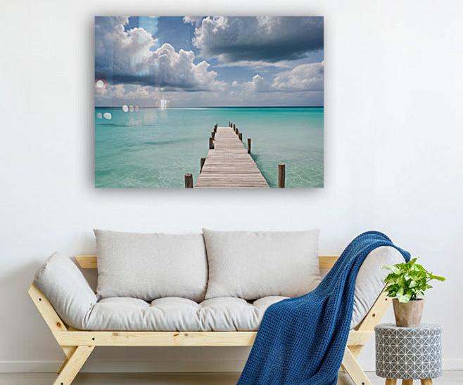Turks Caicos Pier Seascape - Wall Artwork