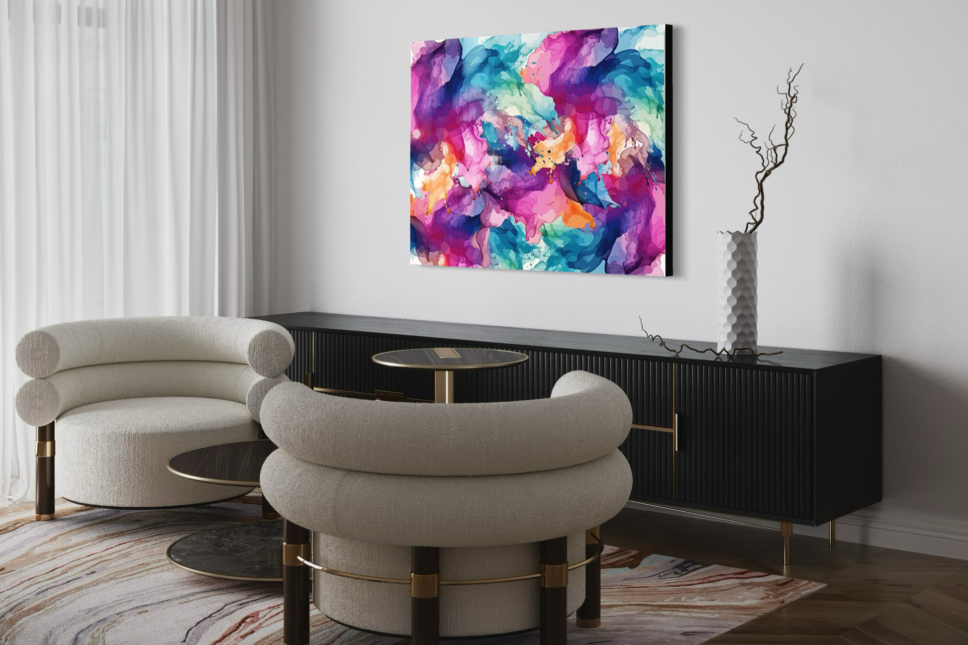Vibrant Bliss Abstract  Wall Artwork