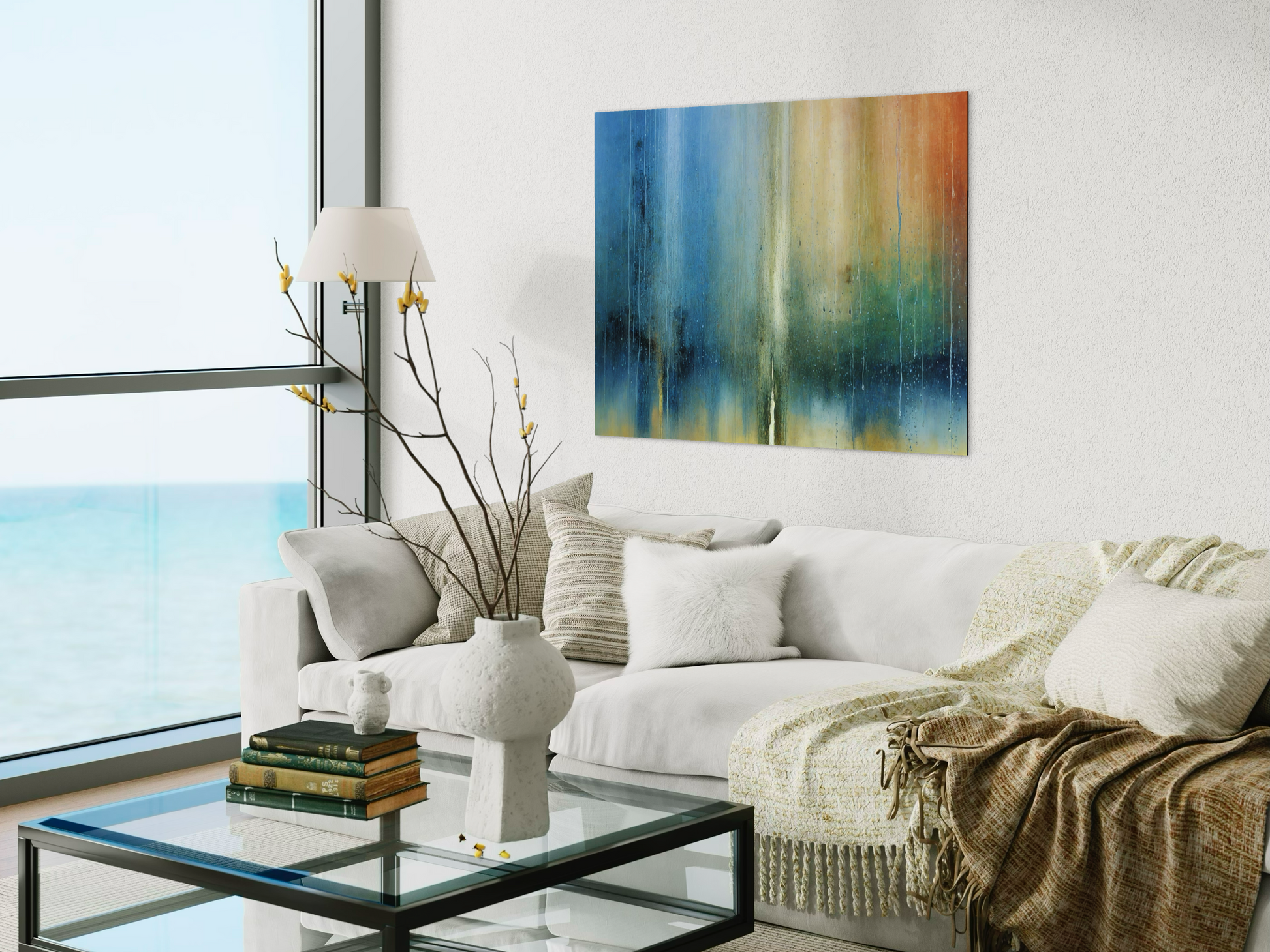  Vibrant Rain Chaos Abstract Wall Art