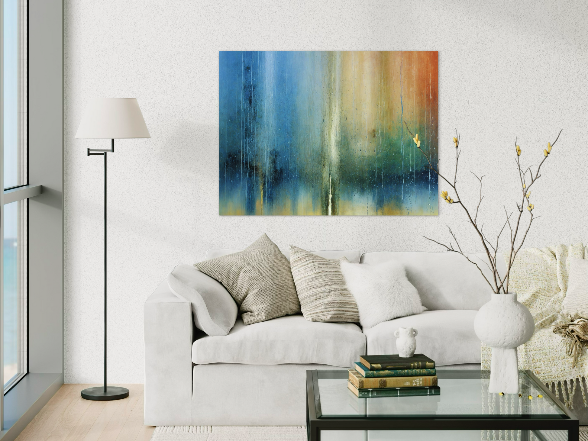  Vibrant Rain Chaos Abstract Wall Art