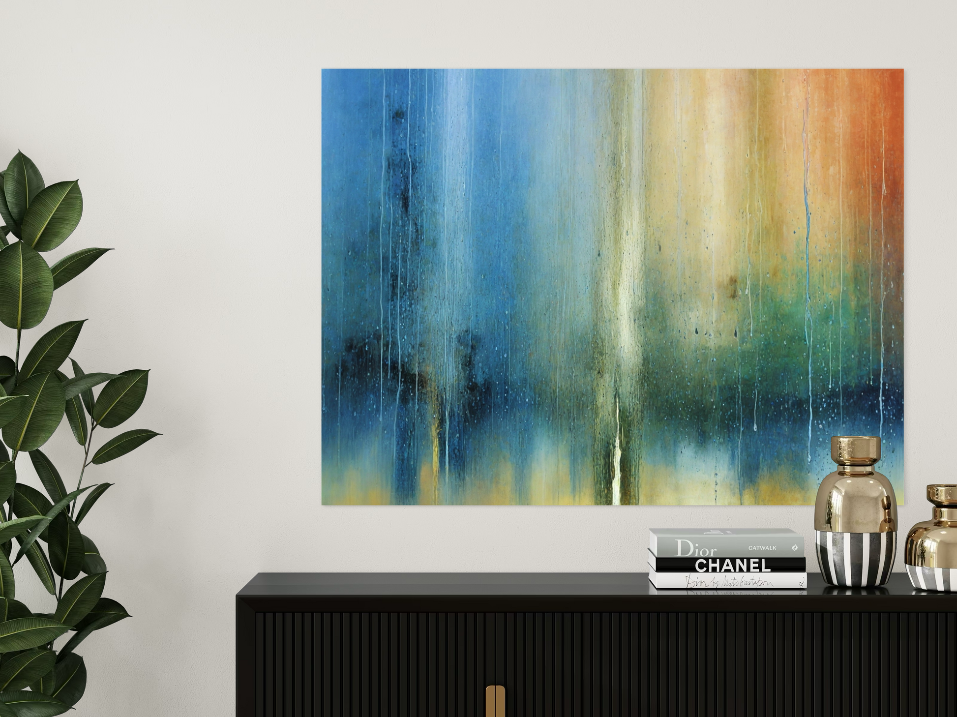  Vibrant Rain Chaos Wall Art