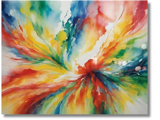 Whirlwind of Colors Abstract Wall Art