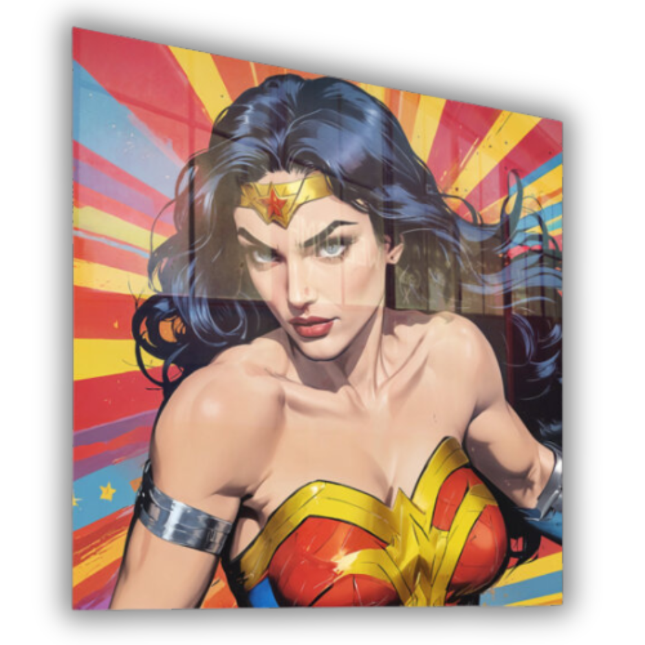 Wonder Woman Pop Art Metal Print