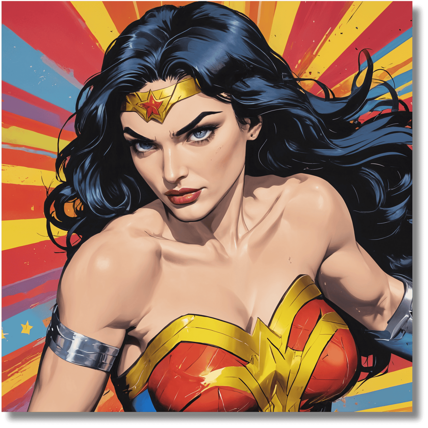 Wonder Woman II - Pop Art Metal Print 
