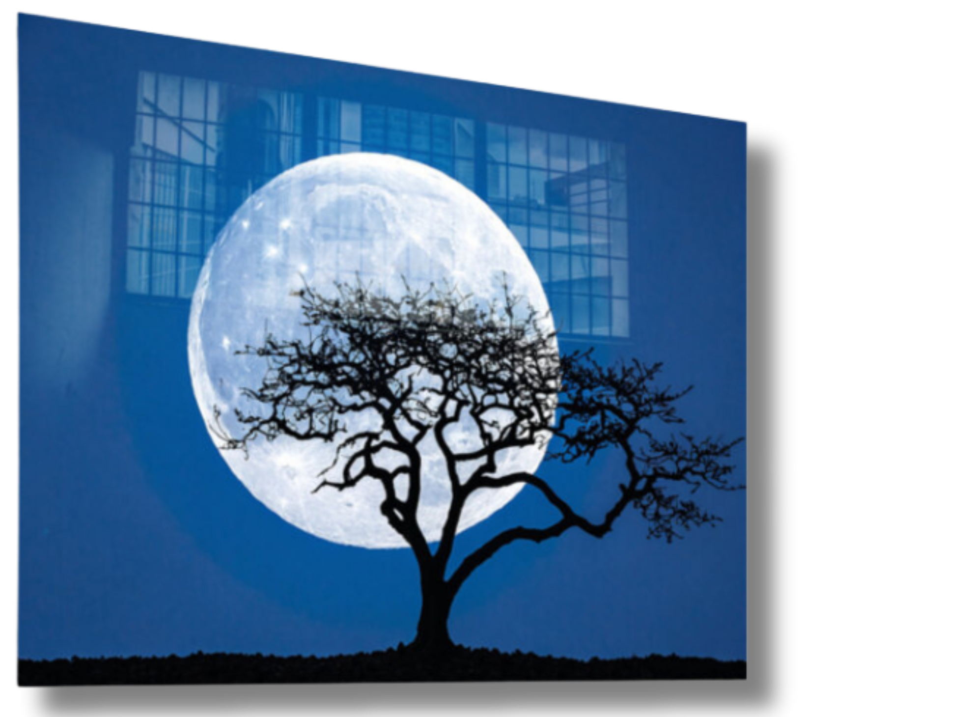  Blue Full Moon Wall Art